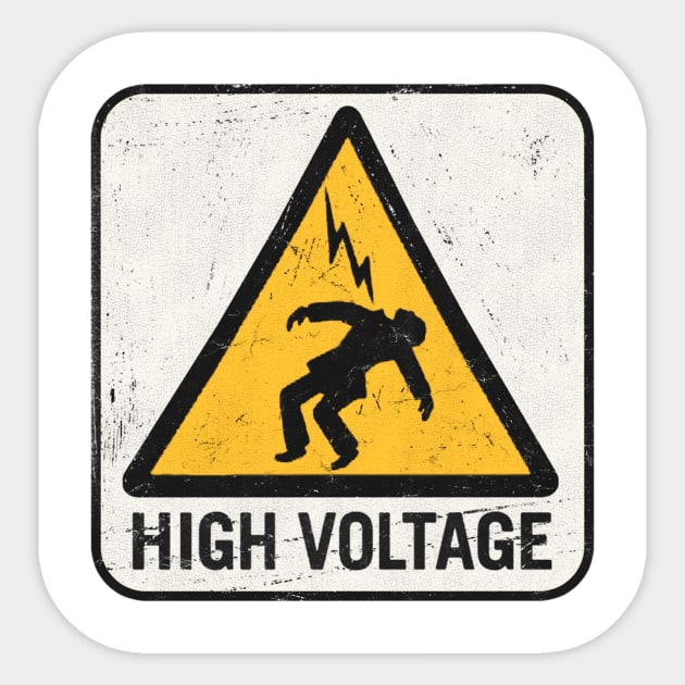 HIGH VOLTAGE Sticker Sticker by vladbadalove